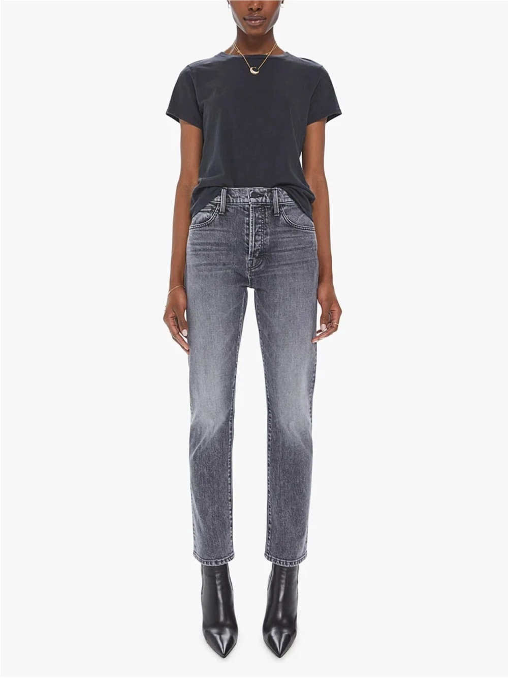 Mother Hiker Hover gray denim - Picture 3 of 9
